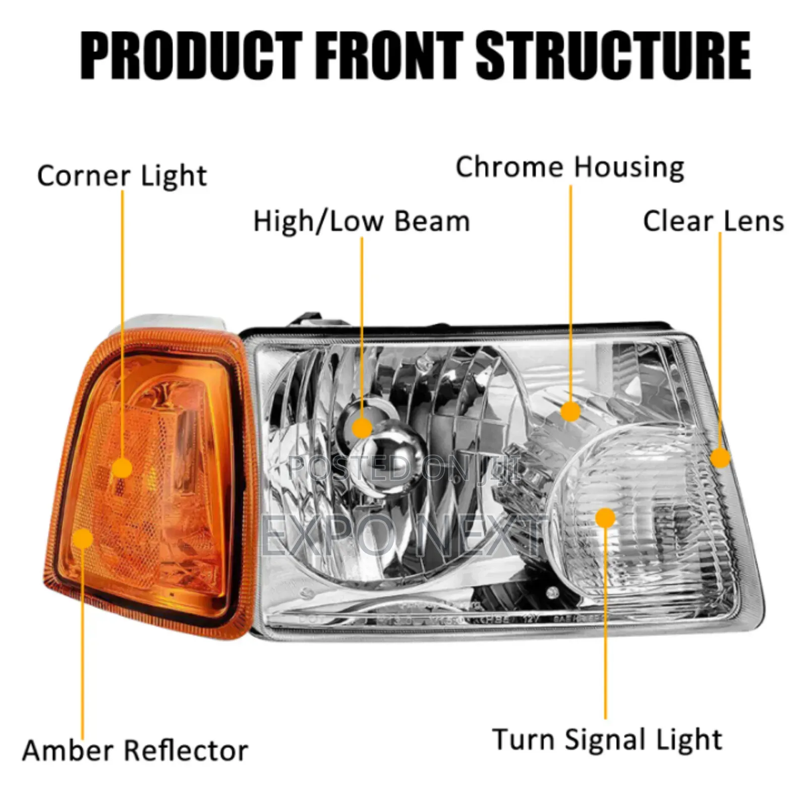 2001–2011 Ford Ranger Pair of Headlights