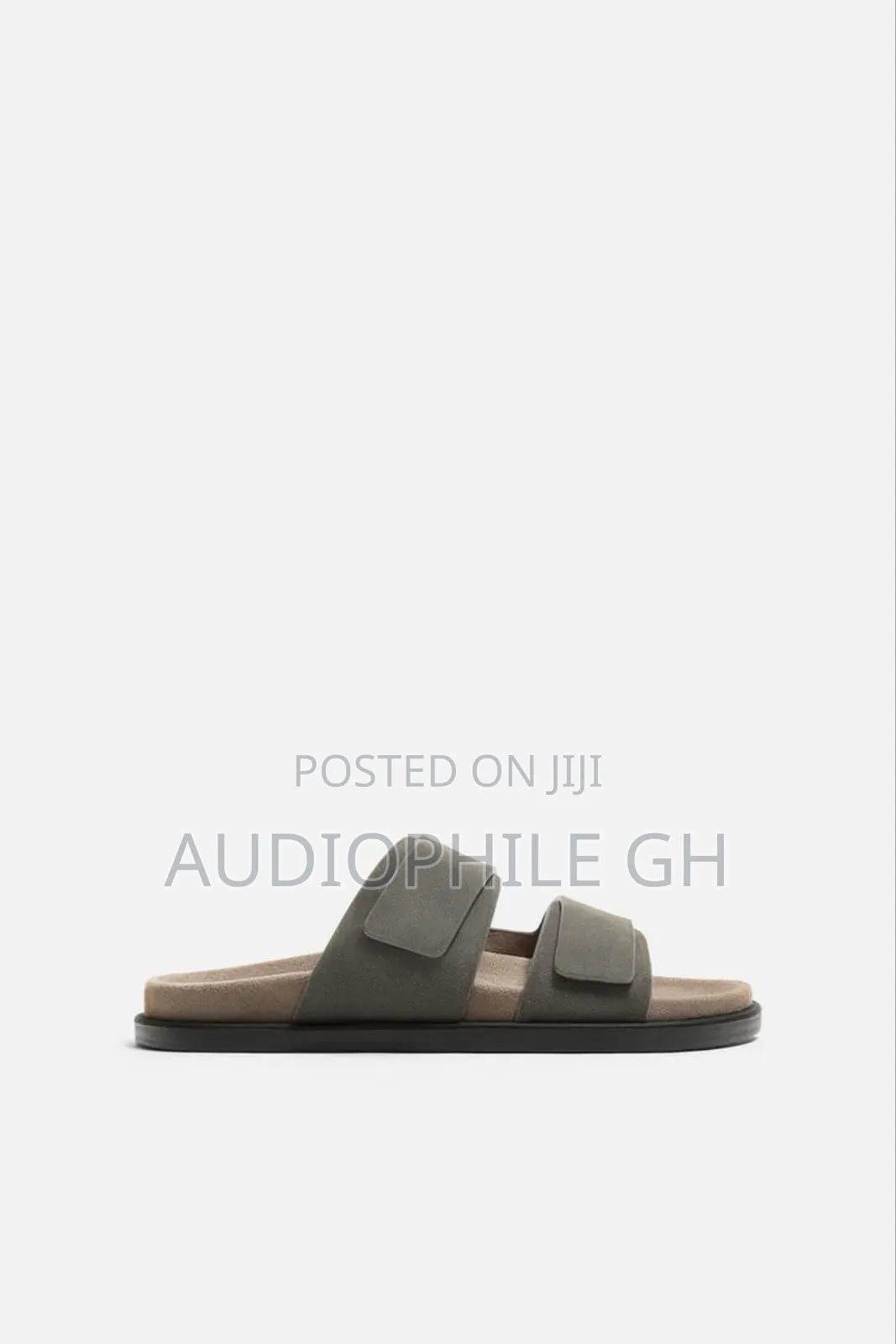Zara Double Strap Leather Slippers