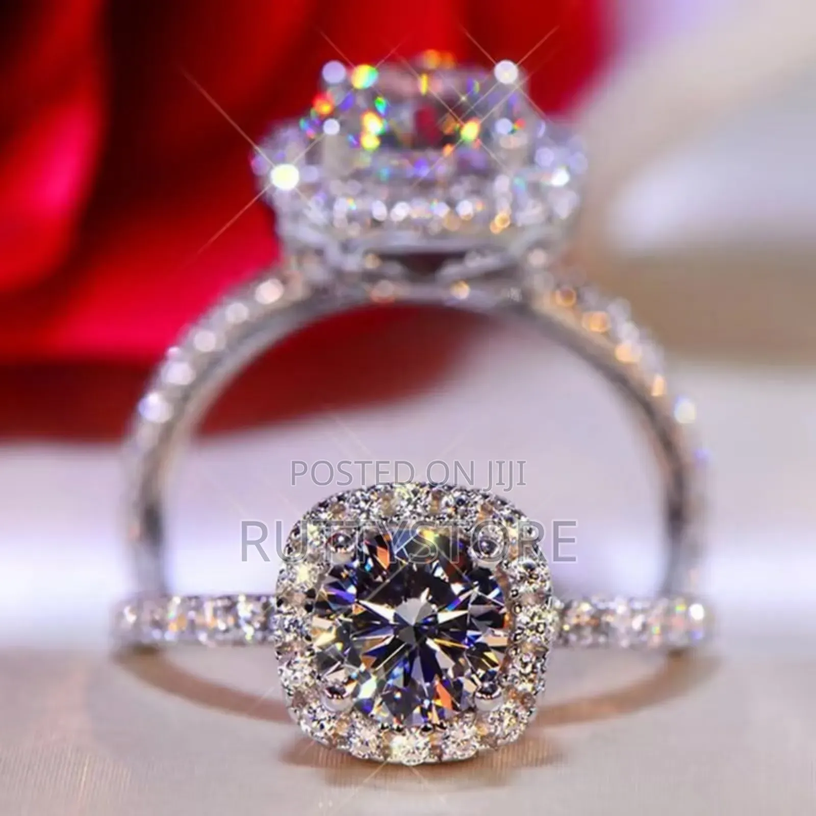 Elegant Cubic Promise /Engagement Ring (Free Case)