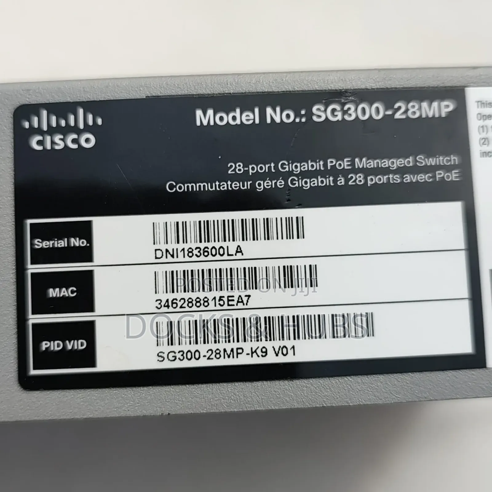 Cisco Sg300-28mp 28-Port Gigabit Poe Managed Switch