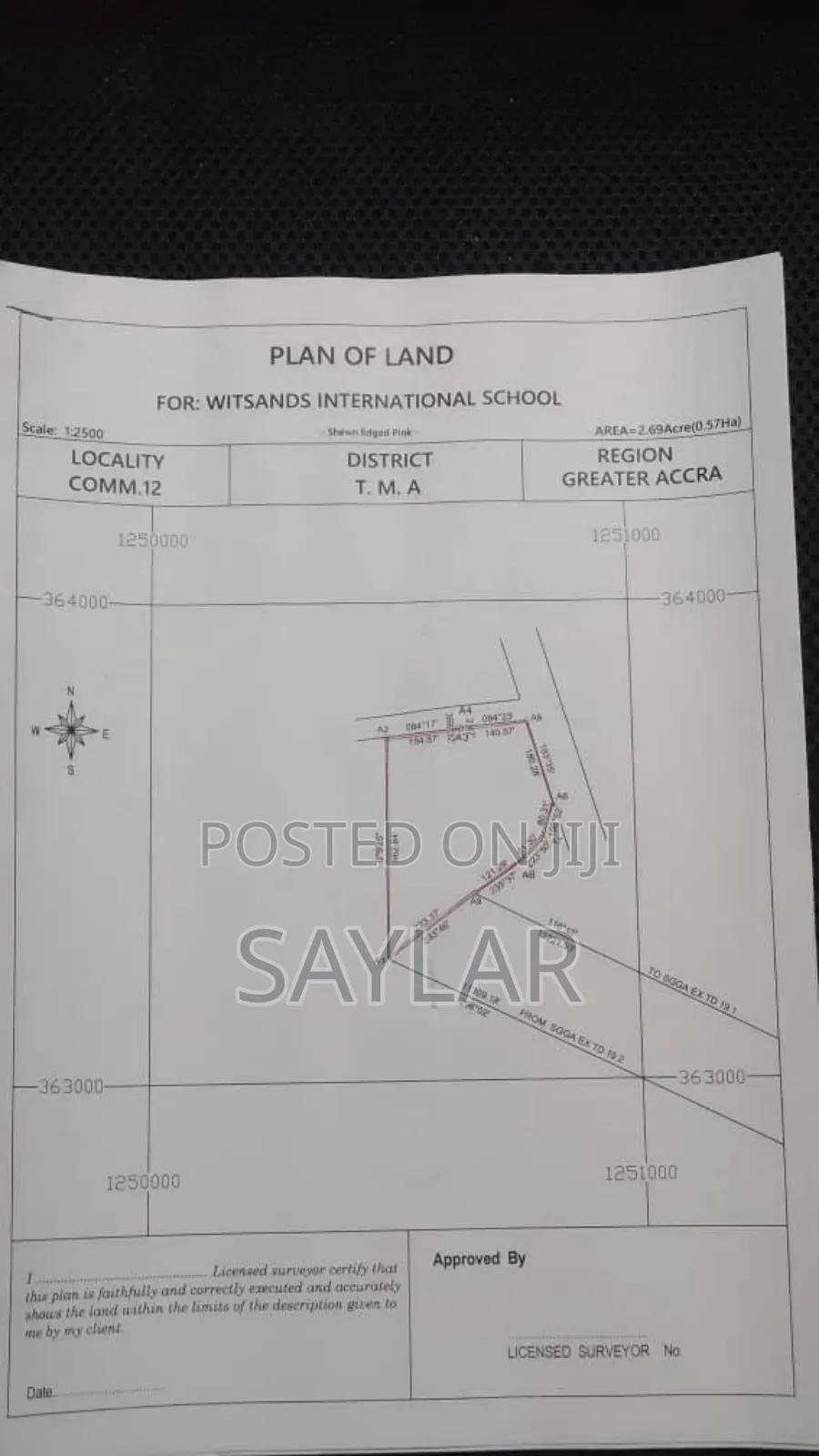 Church on 5 Acres Land for Sale at Dodowa Main Road.
