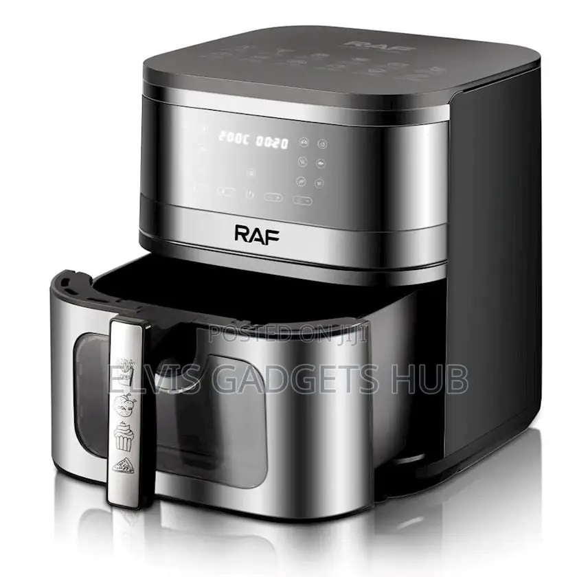 Raf 8l Air Fryer 1350 Watt Black and Silver