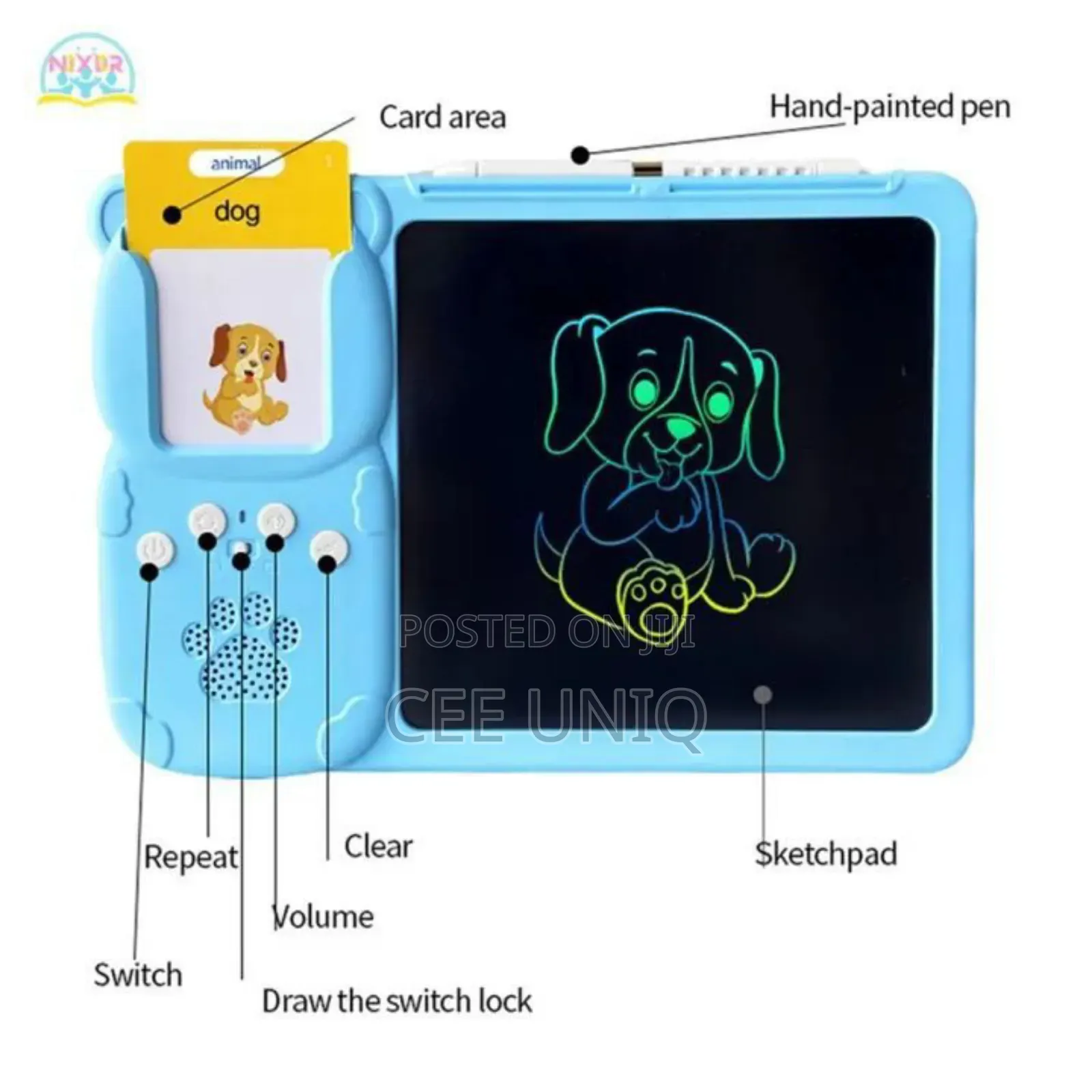 Multipurpose Flash Card Reader With LCD Writing Tablet
