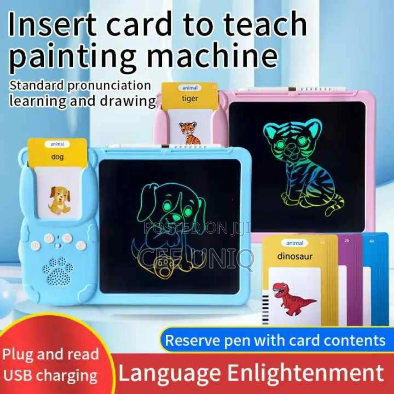 Multipurpose Flash Card Reader With LCD Writing Tablet