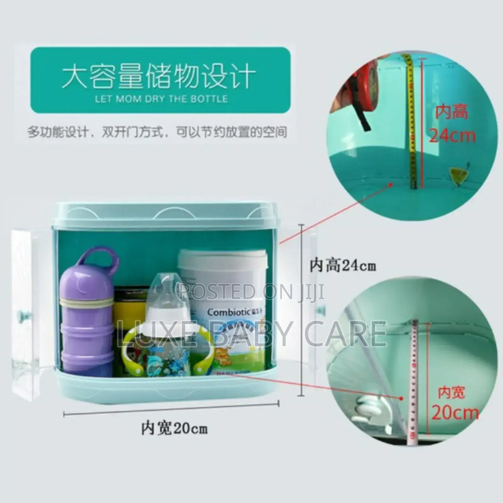 Separation Double-Layer Baby Bottle Storage Box With Lid