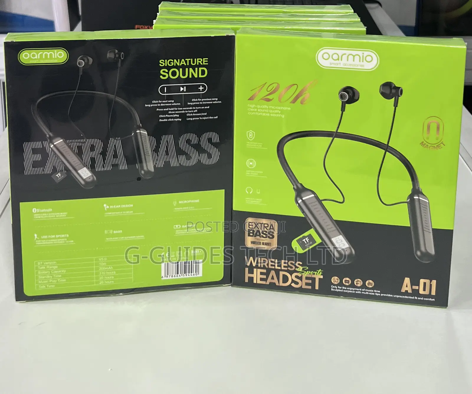 Oarmio Wireless Sports Headset, Bluetooth Neckband Earphone