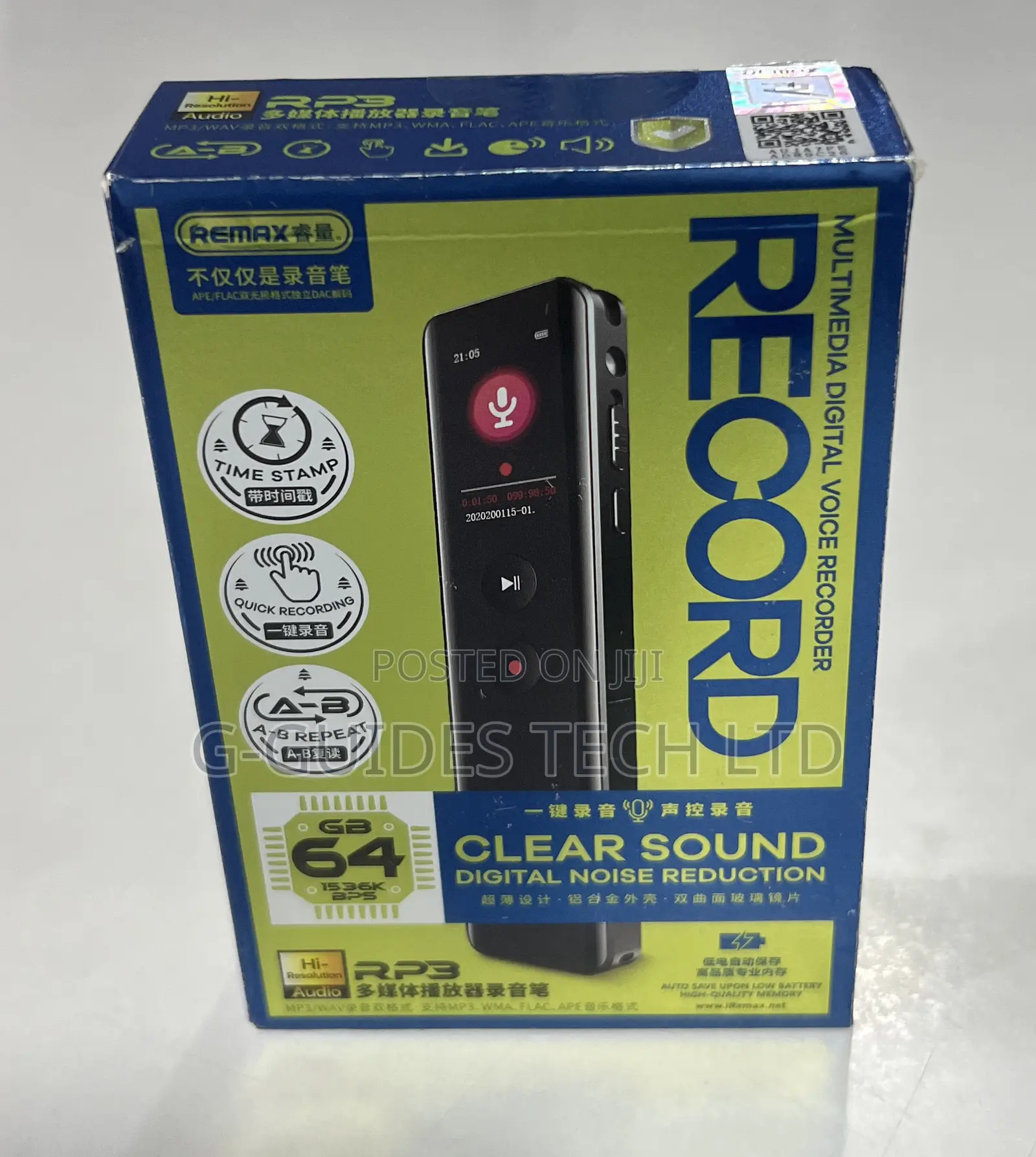 Remax Rp3 Multimedia Digital Voice Recorder 64gb