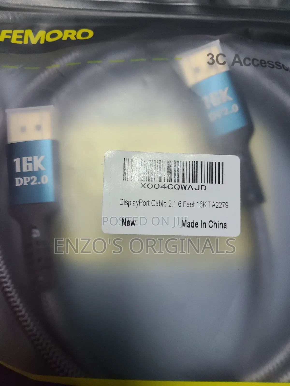 Dp 2.1 Cable High Resolution 80gbps Braided New