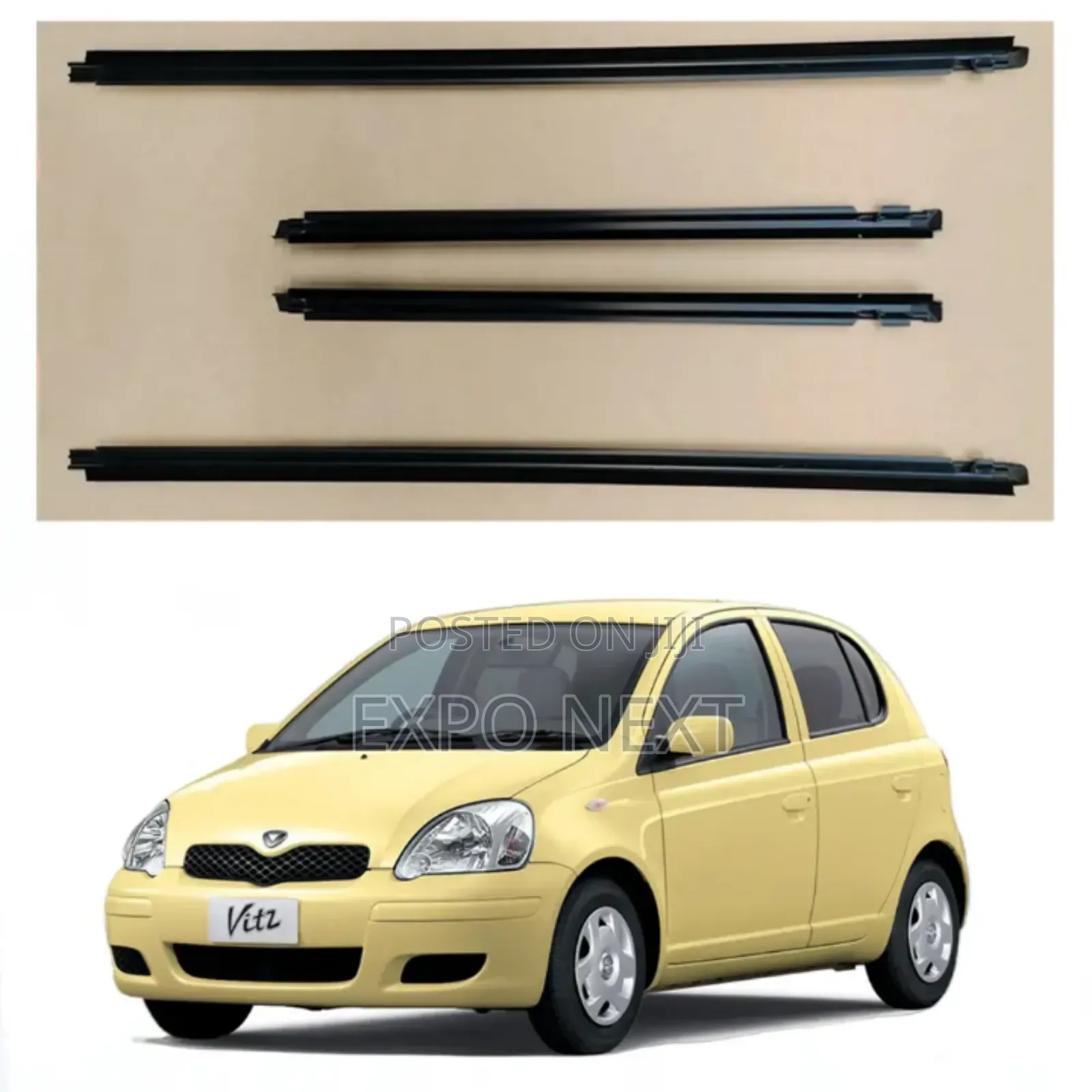 4pcs Glass Outer Seal Belt for Toyota Vitz 1999-2005 (4dr)