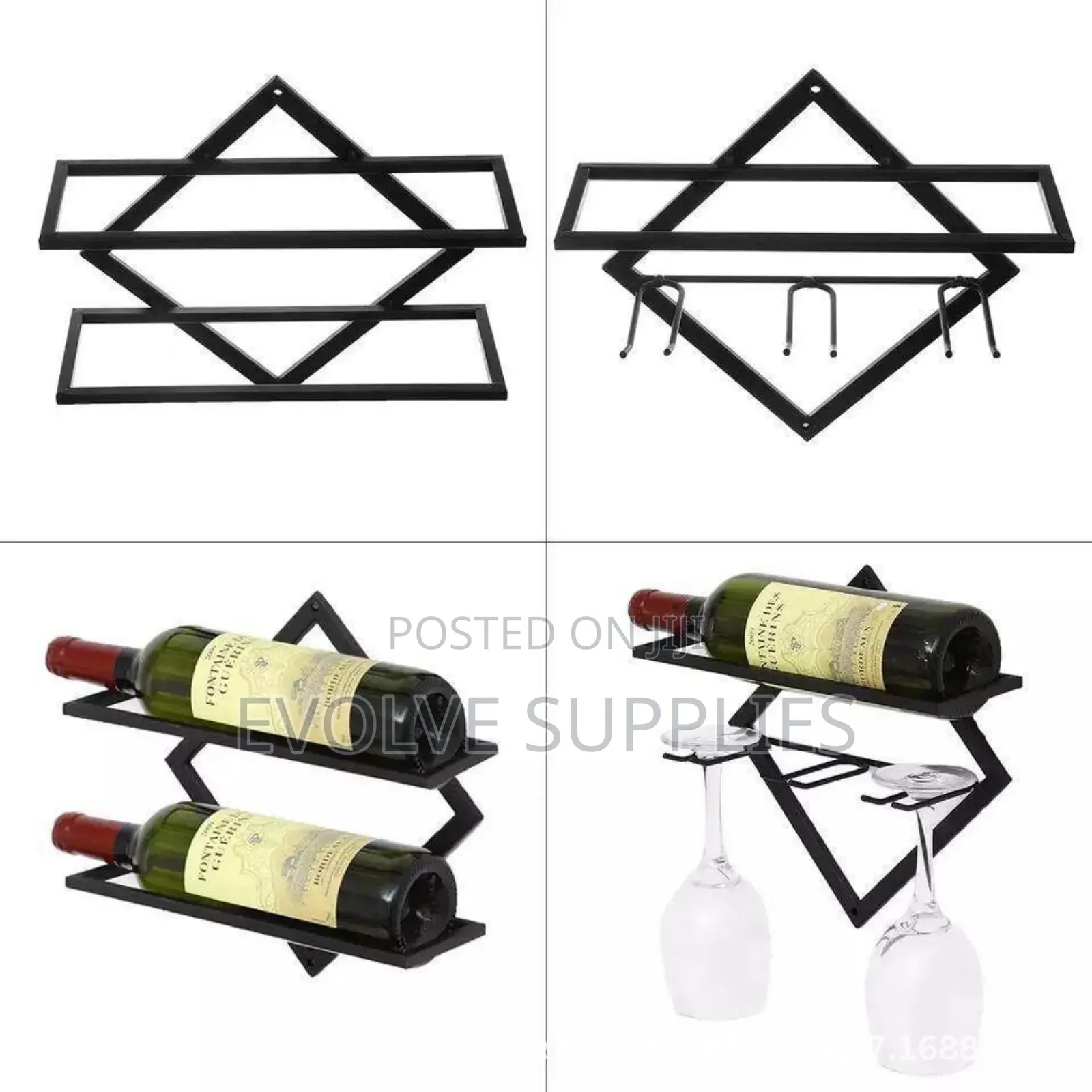 Mounted Wine Bottle Rack