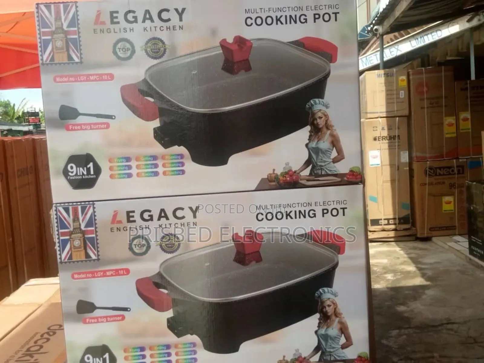 Legacy Durable 9n1 Electric Cooking Pot 10 Litres