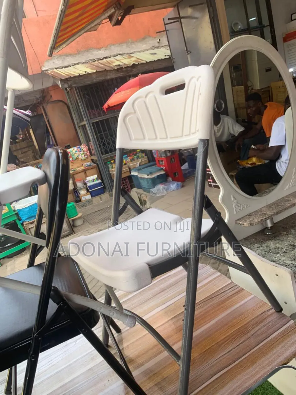 Foldable Chair White ( With Metal)