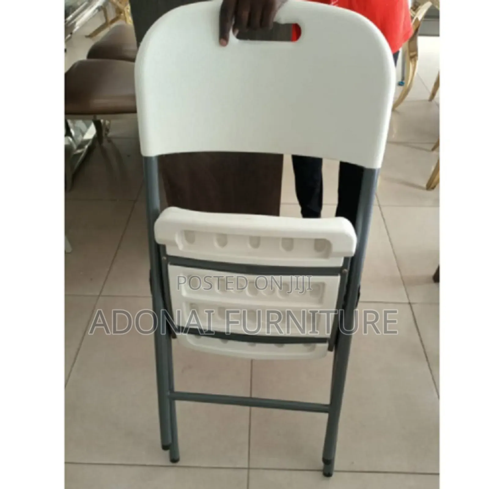 Foldable Chair White ( With Metal)