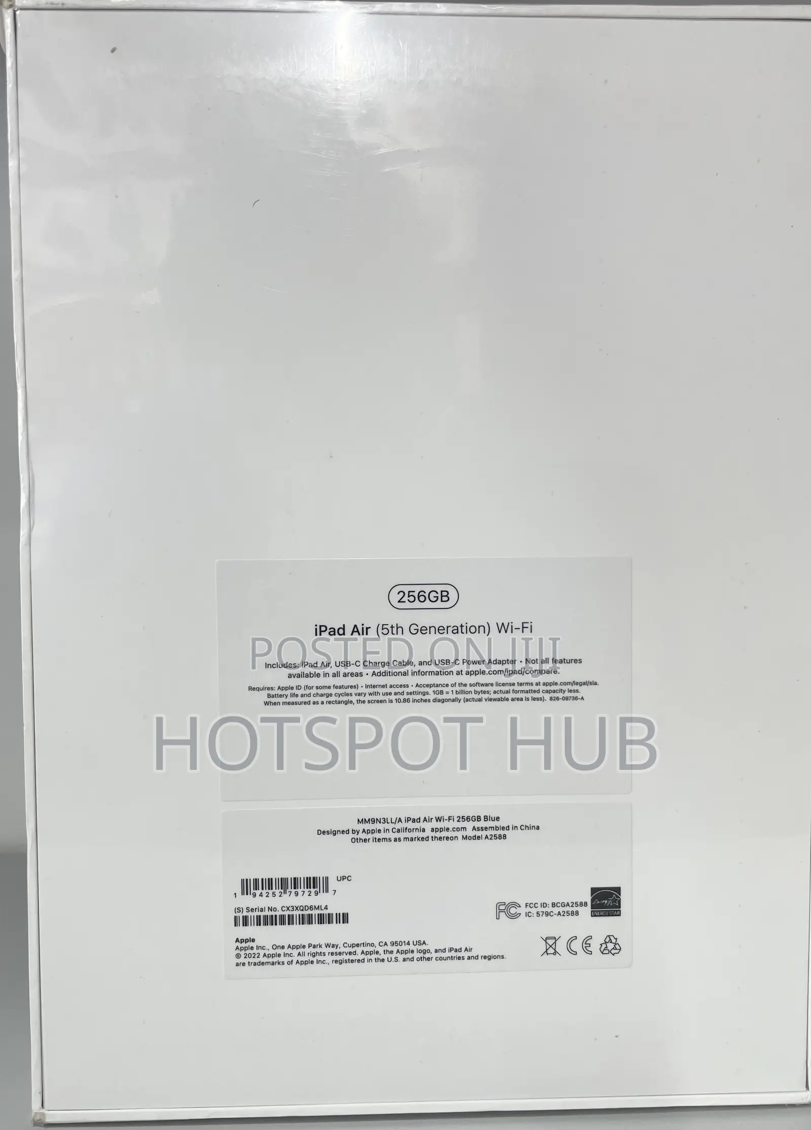 New Apple iPad (2022) 256 GB Blue