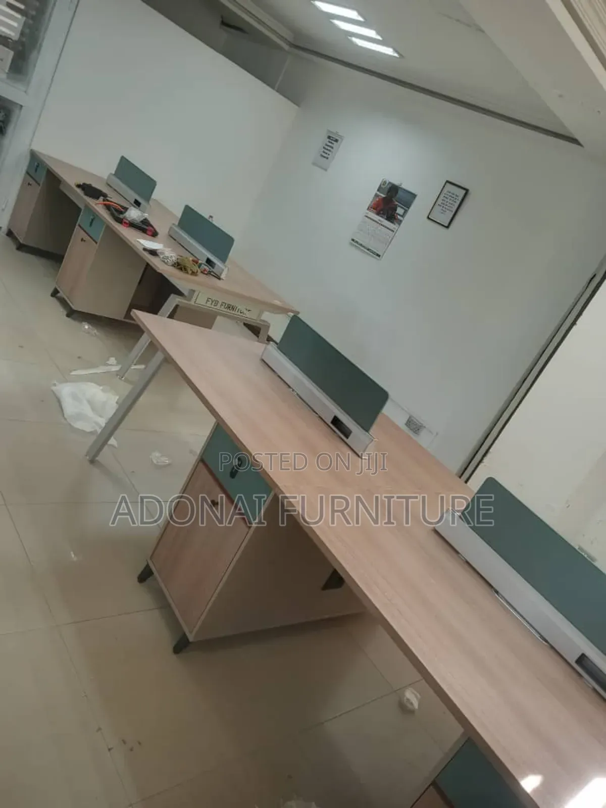 4 in 1 Cubicle Desk (Grey) Wooden