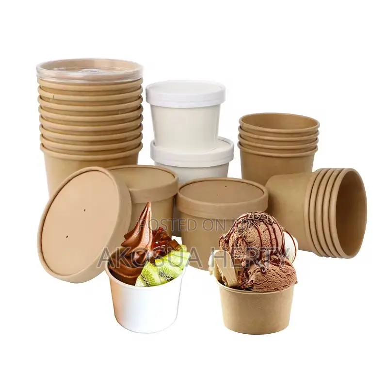 Kraft Paper Cup With Cover