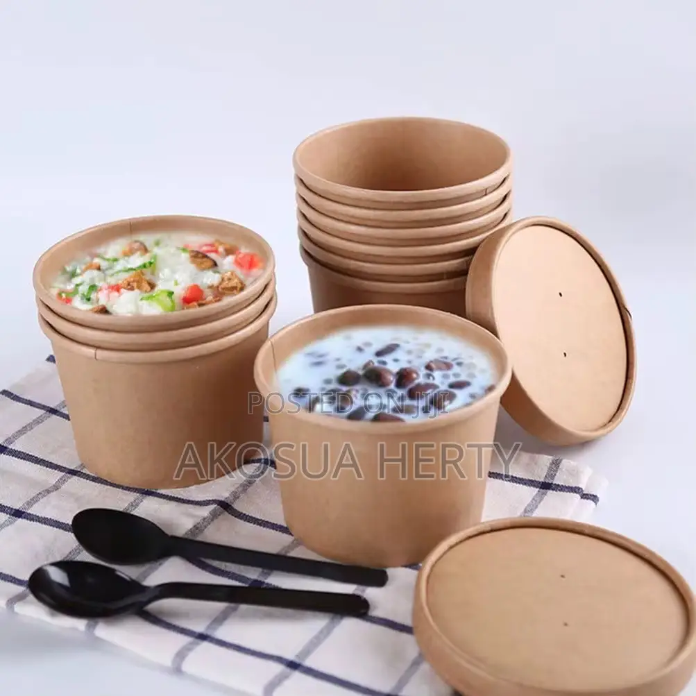 Kraft Paper Cup With Cover