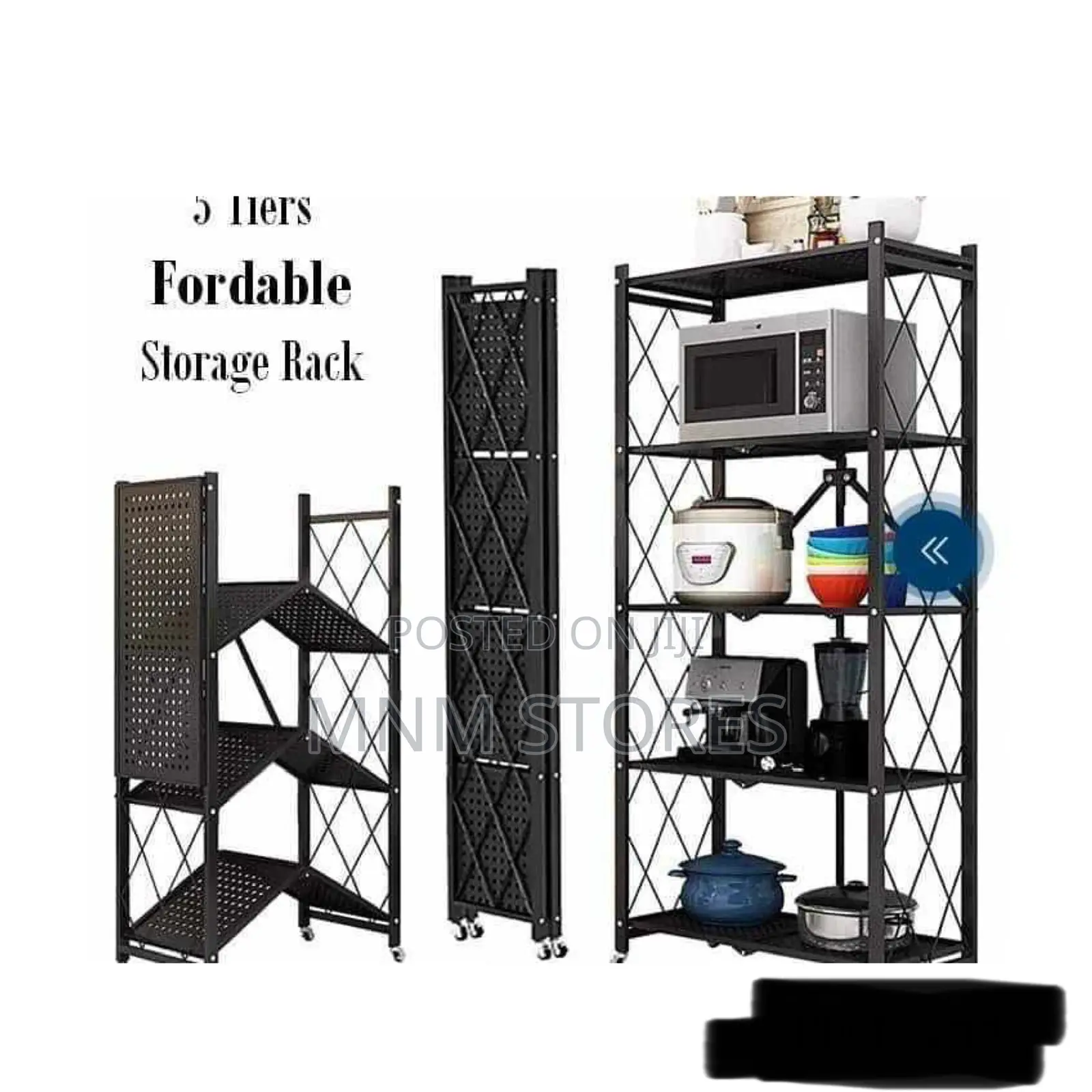 5 Tier Foldable Shelf Rack