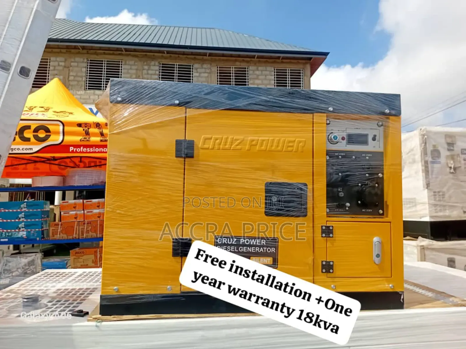 Unrival Cruz Power Diesel Genset 18kva With Large Fuel Tank