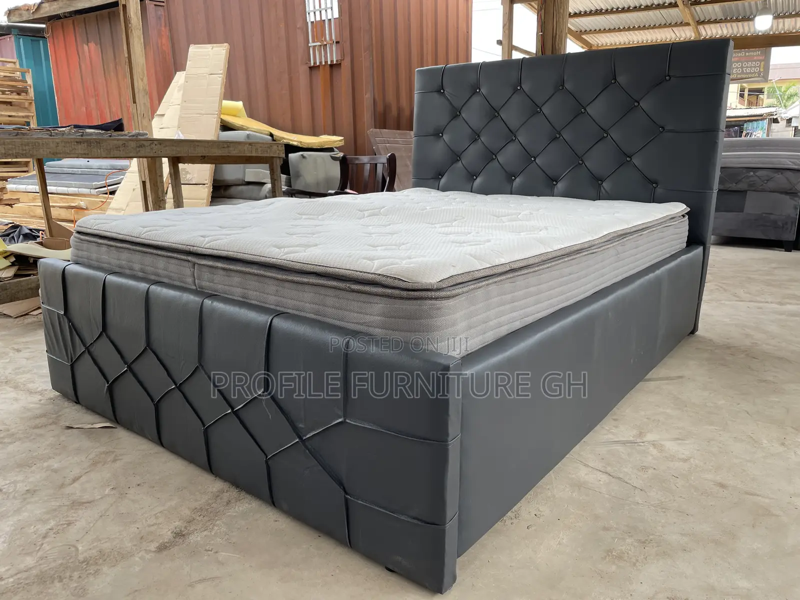 Leather Dark Grey Foreign Double 60x80 //Durable And Luxurious