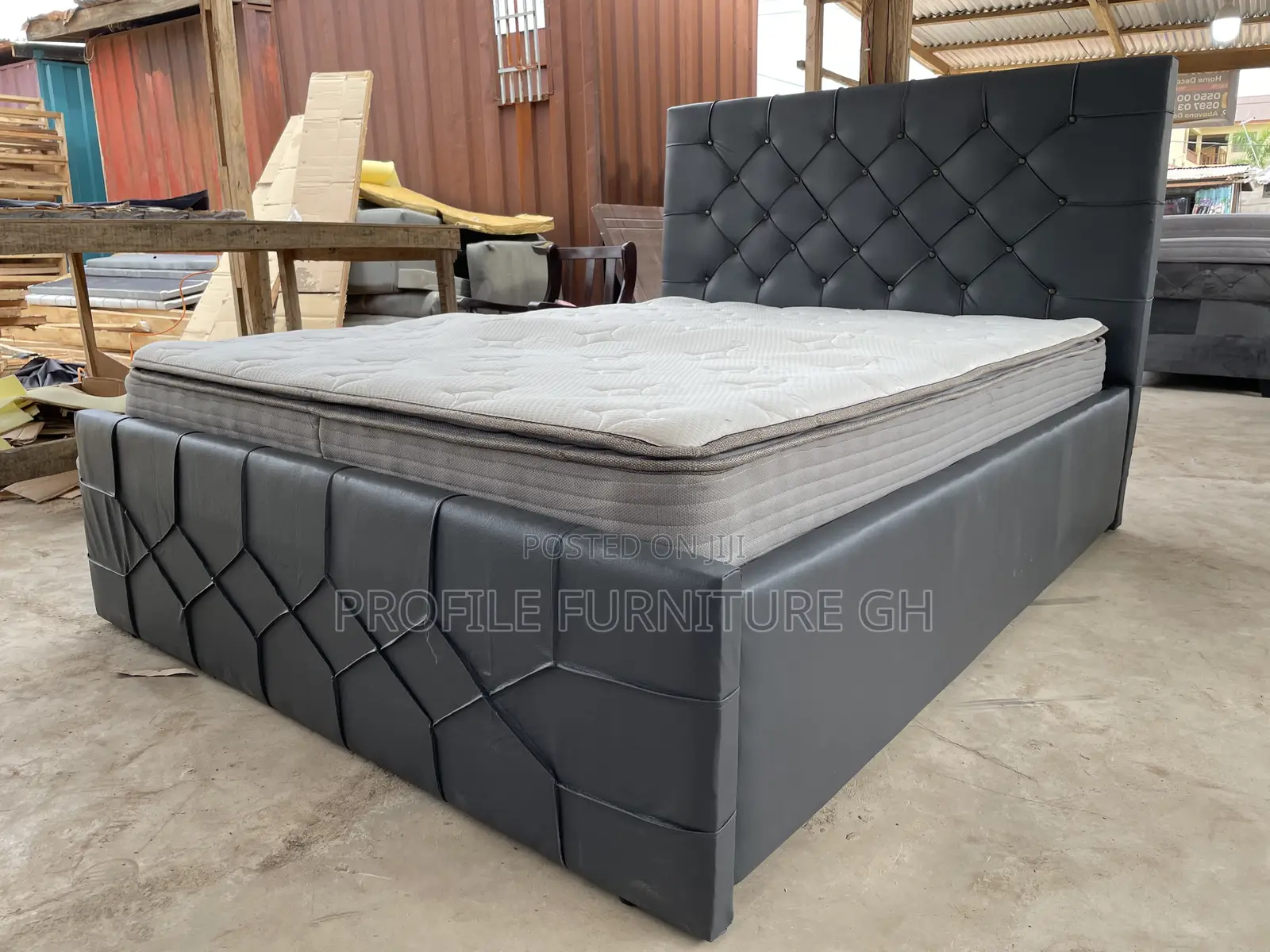 Leather Dark Grey Foreign Double 60x80 //Durable And Luxurious