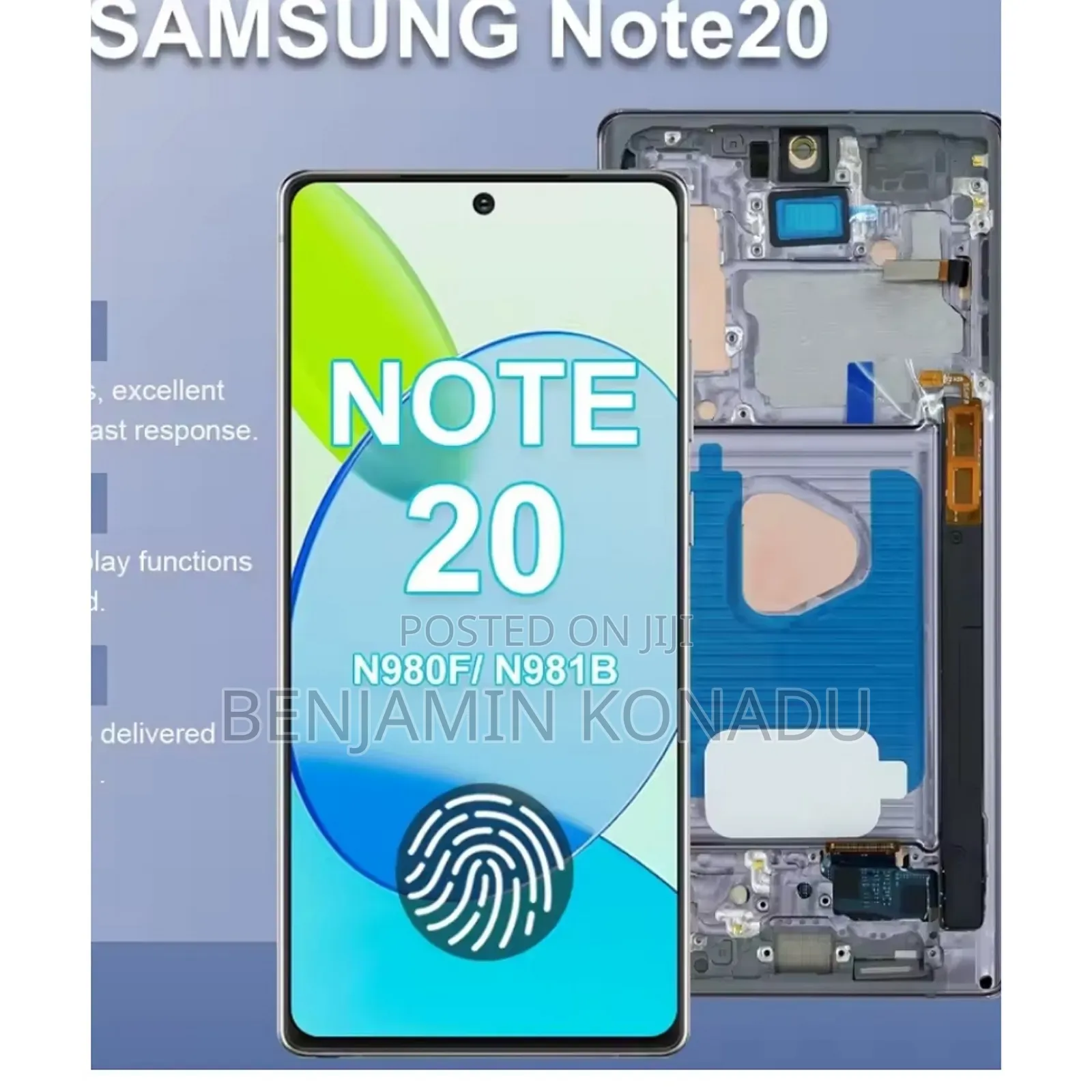 Amoled Note 20 Screen Support Finger Print