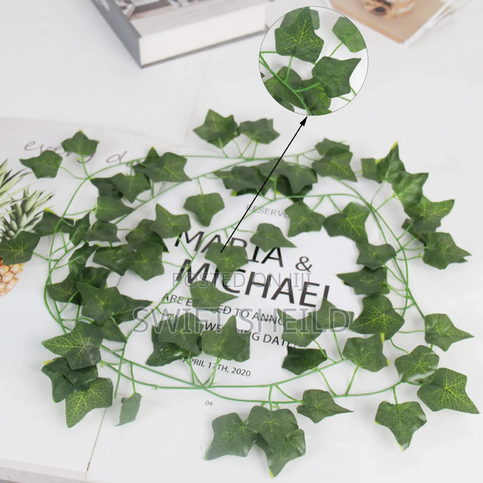 12 Set Vine Leaves for Decoration 2.3 M (230 Cm)
