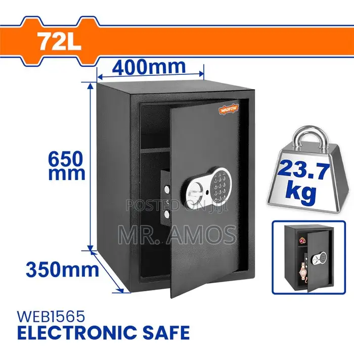 72 Liters Electronic Security Safety Box Vault - Web1565