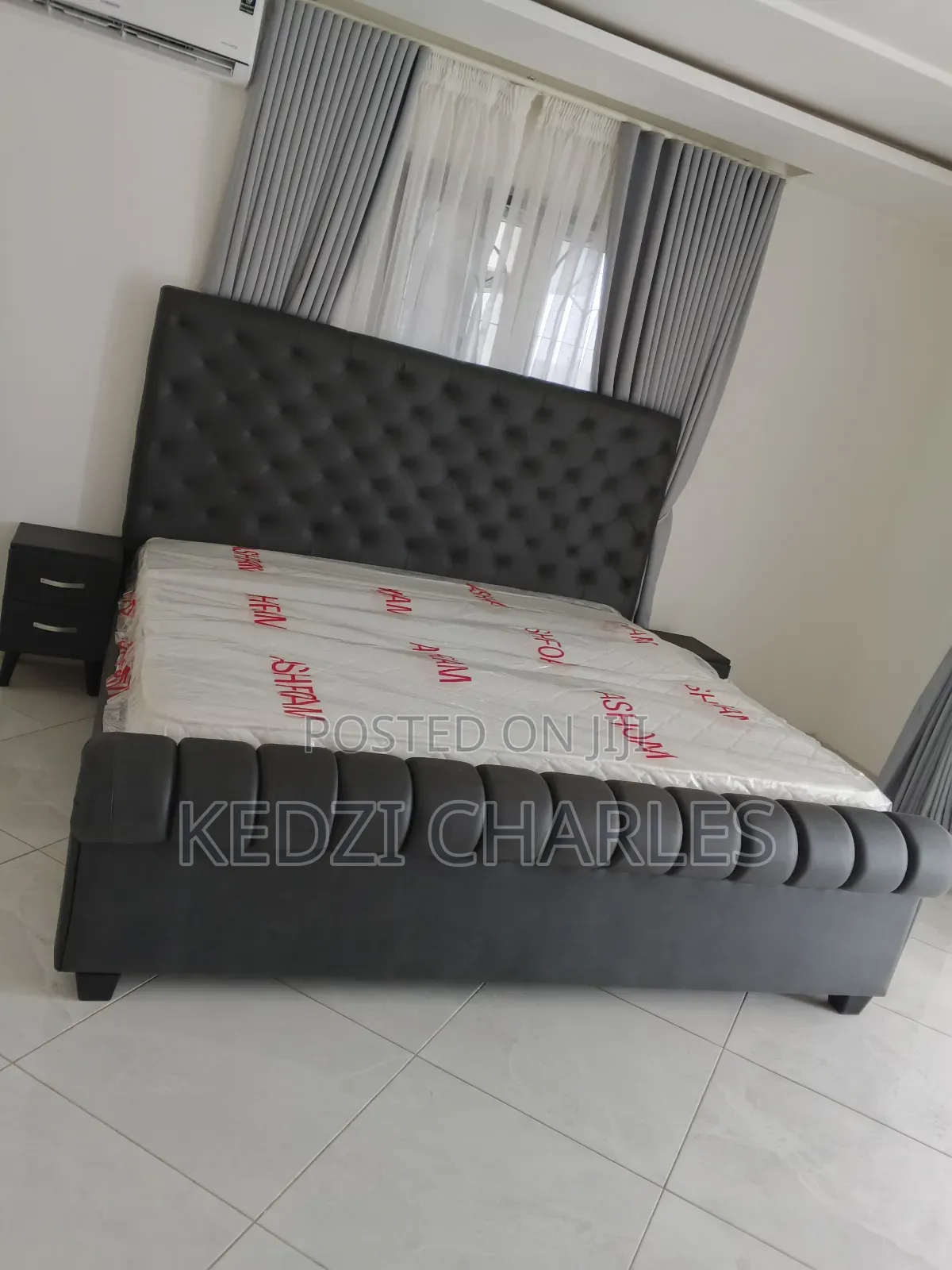 King Size Bed and Bed Frame With Side Drawers