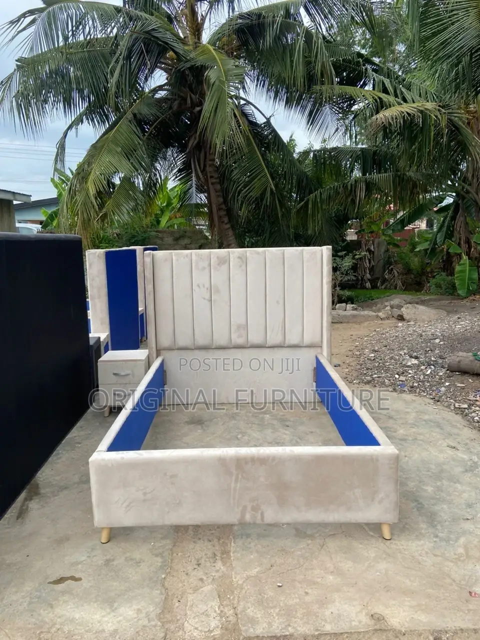 Foreign Double Bed and Side Drawer