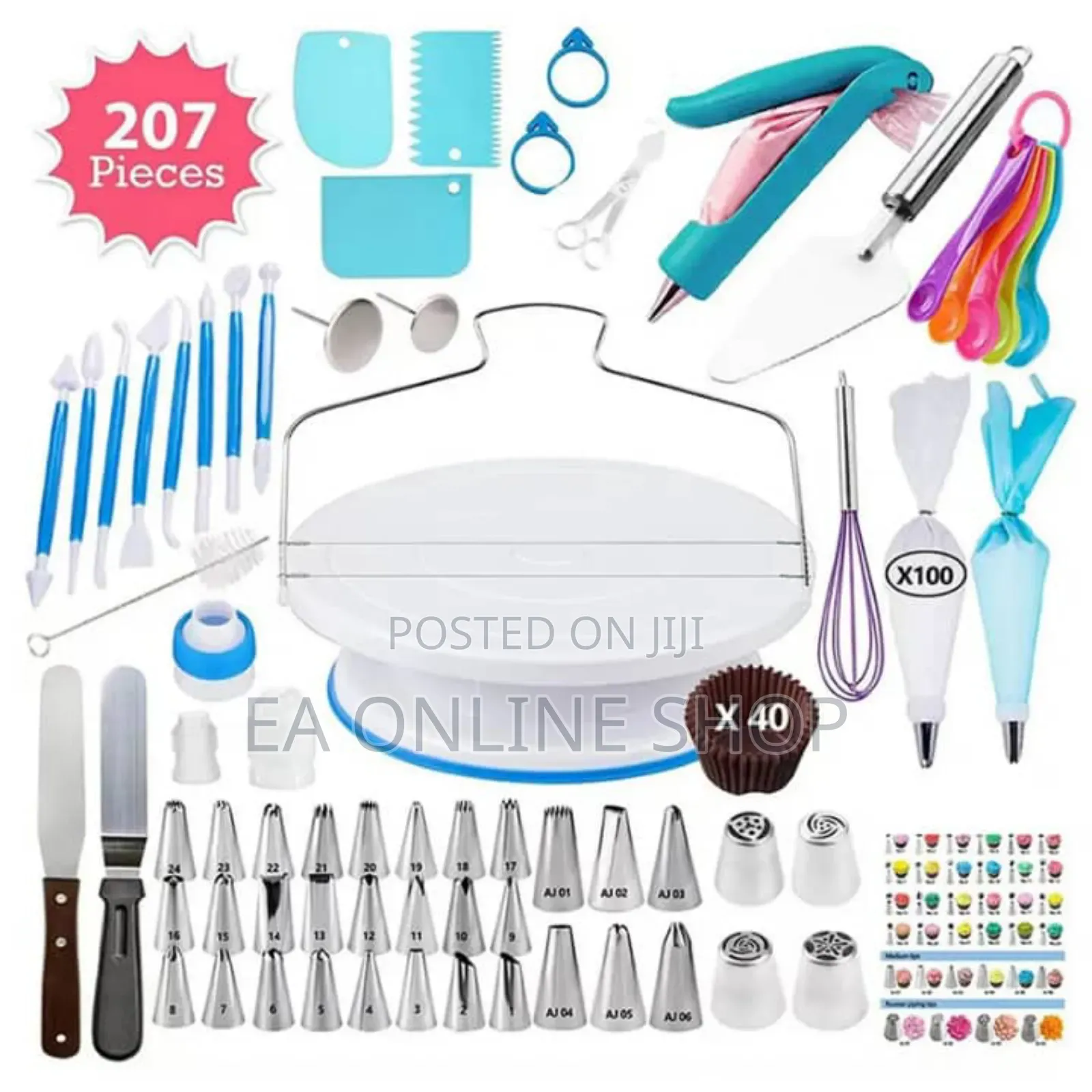 207 Pieces of Cake Decorations Accessories Set