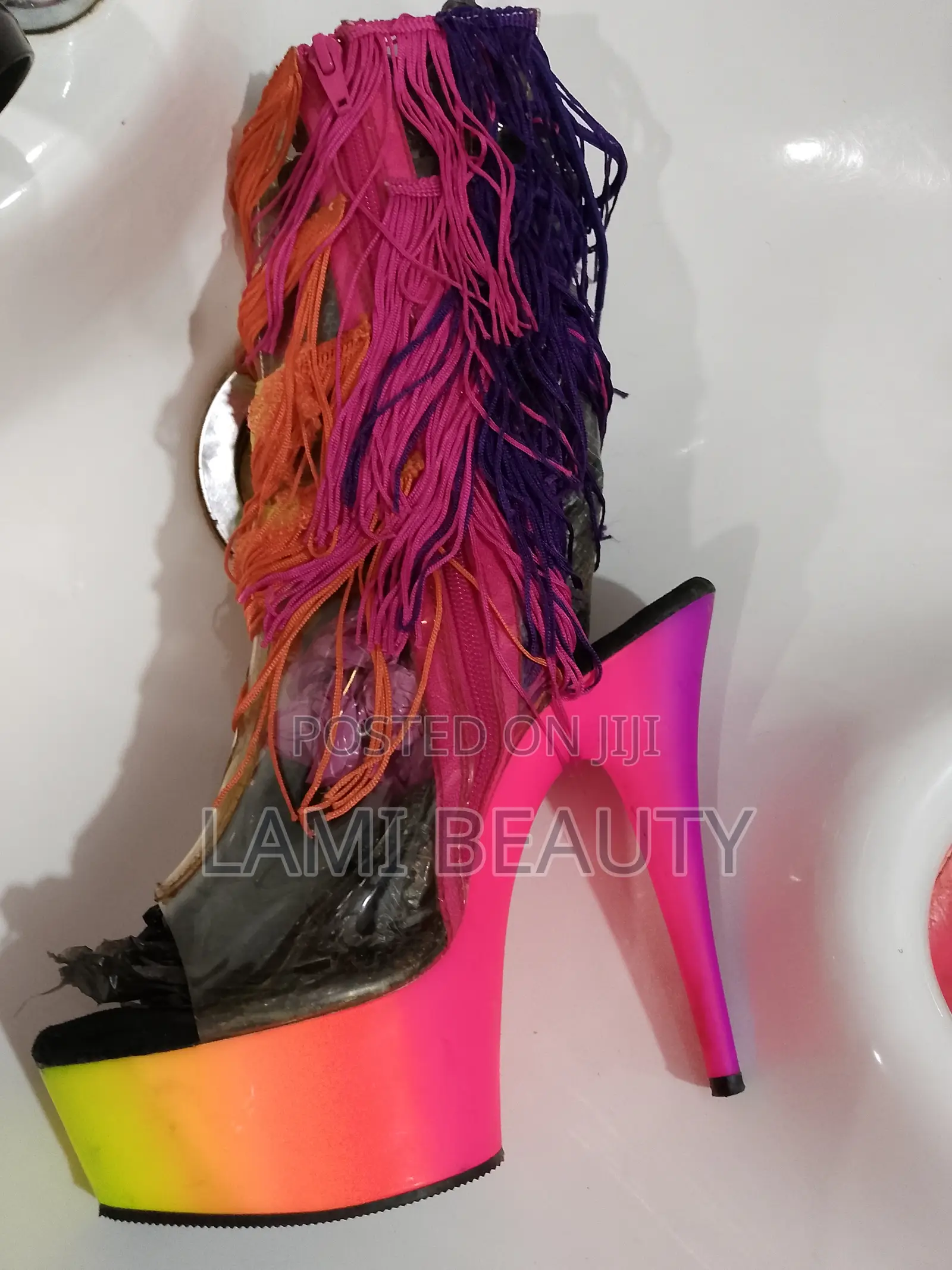 Multi Colorn Costumehigh Plat Form Heelsize
