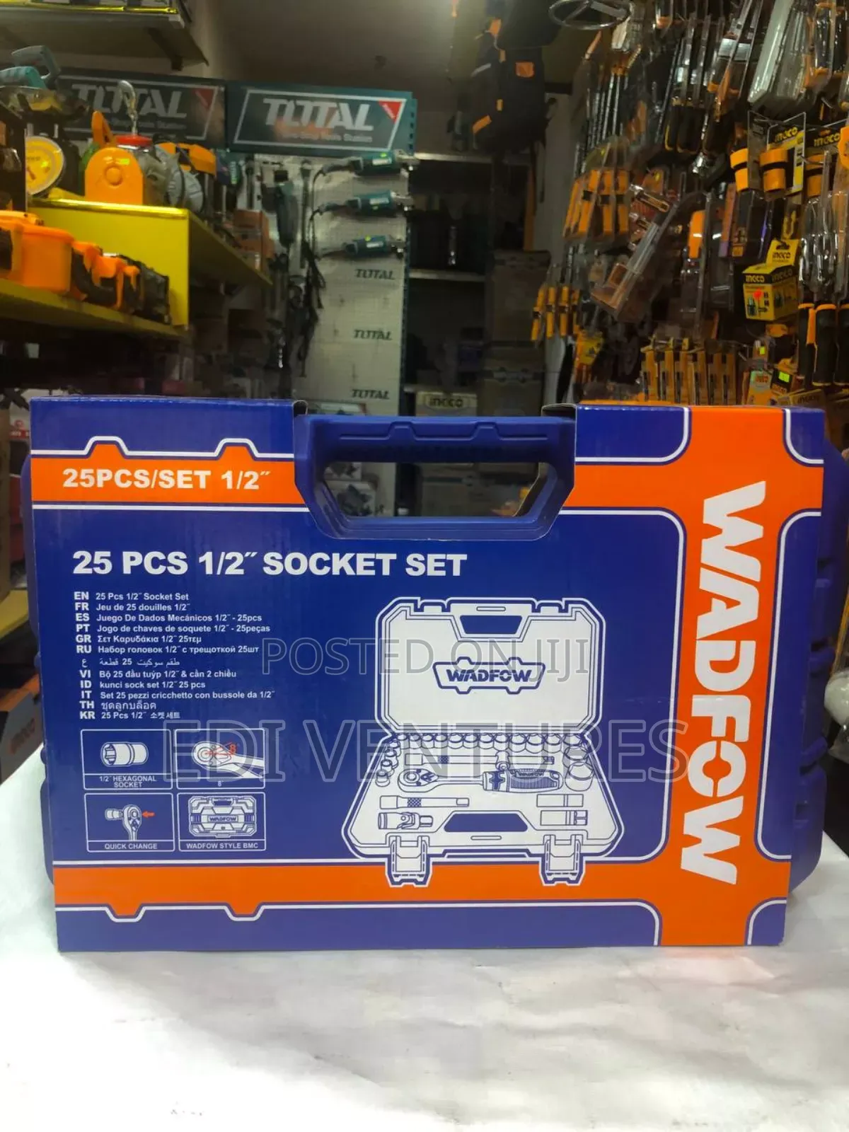 Wadfow 25 PCS 1⁄2 Inch Socket Set