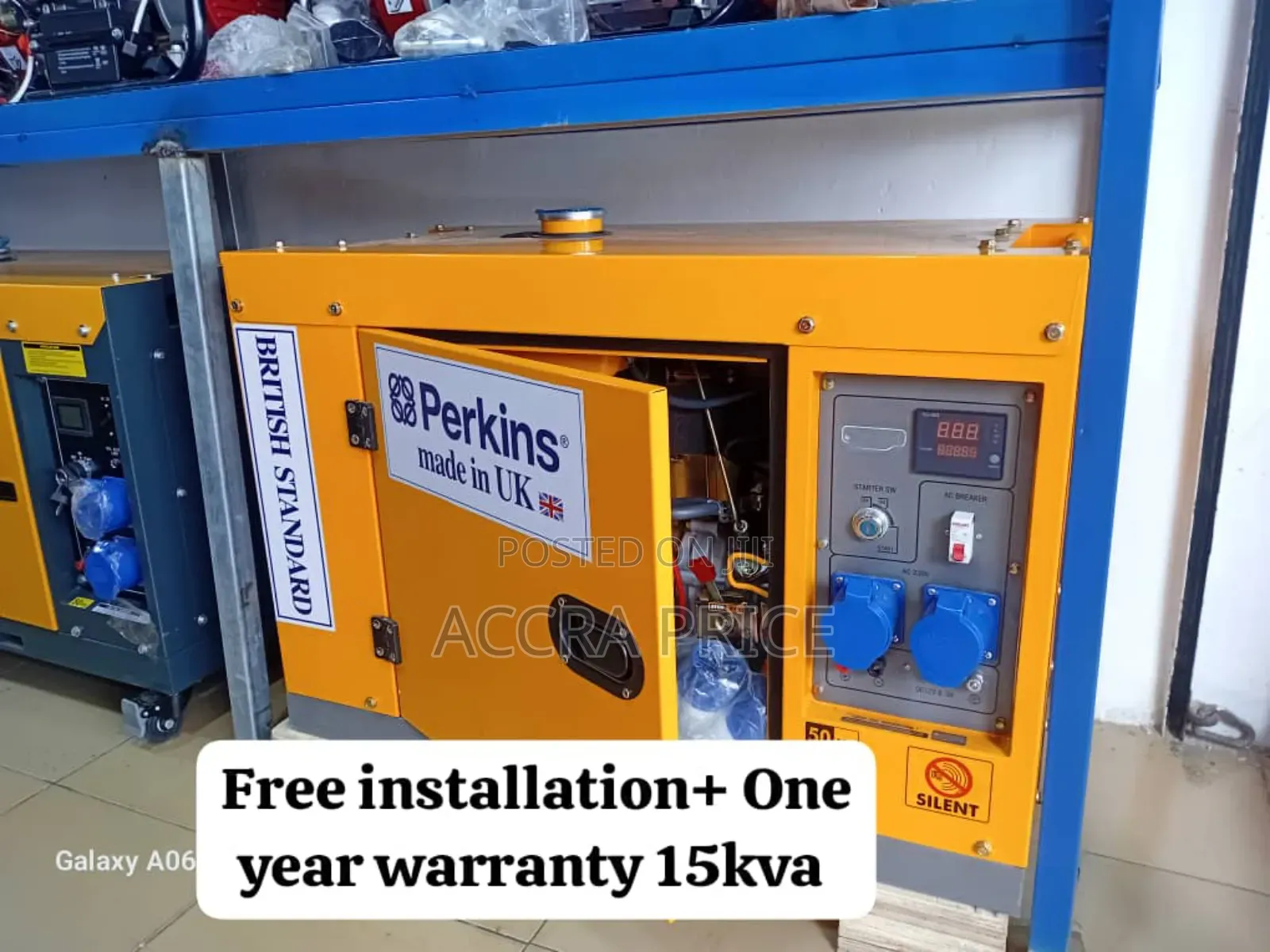 Well Circuited Perkins Diesel Generator 15kva Rated Diesel