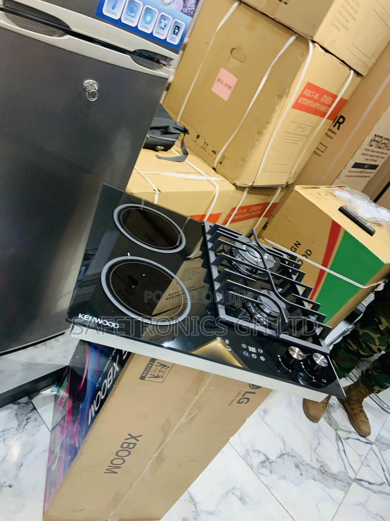 Affordable Kenwood Black 60cm 2 Electric 2 Gas Cooker