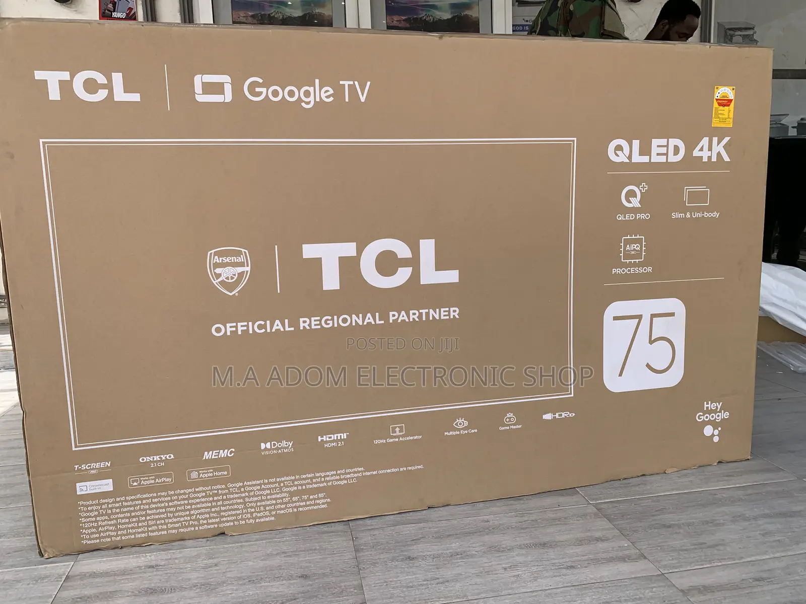 Sleek Design TCL 75” Qled Tv
