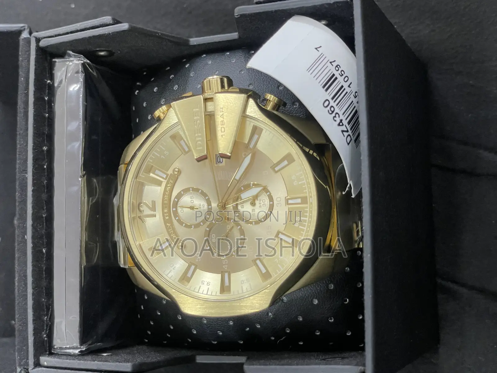 New Diesel Dz4360 Mega Chief Gold Chronograph Men's Watch
