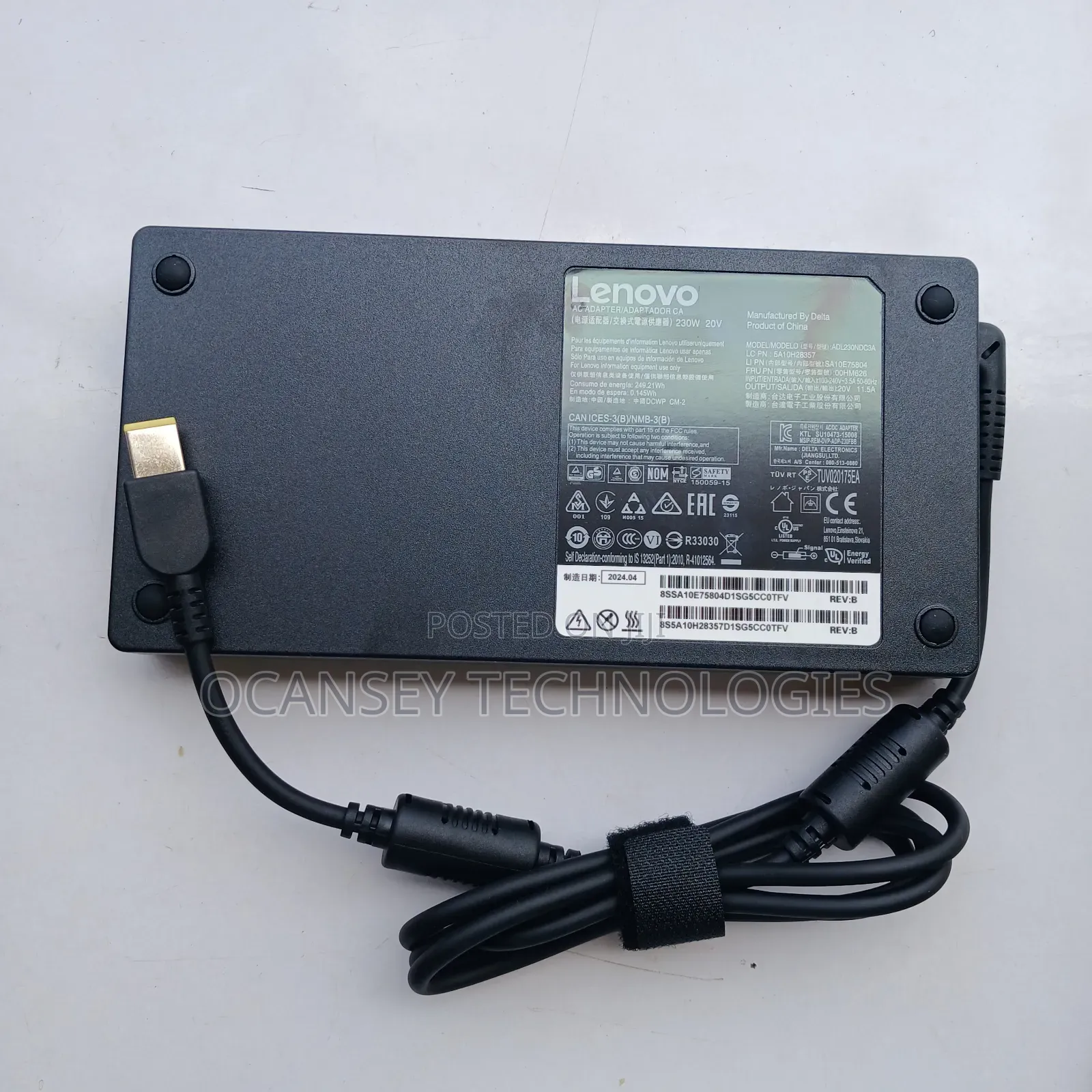 Original Lenovo Usb 20v 11.5a 230w Adapter / Charger