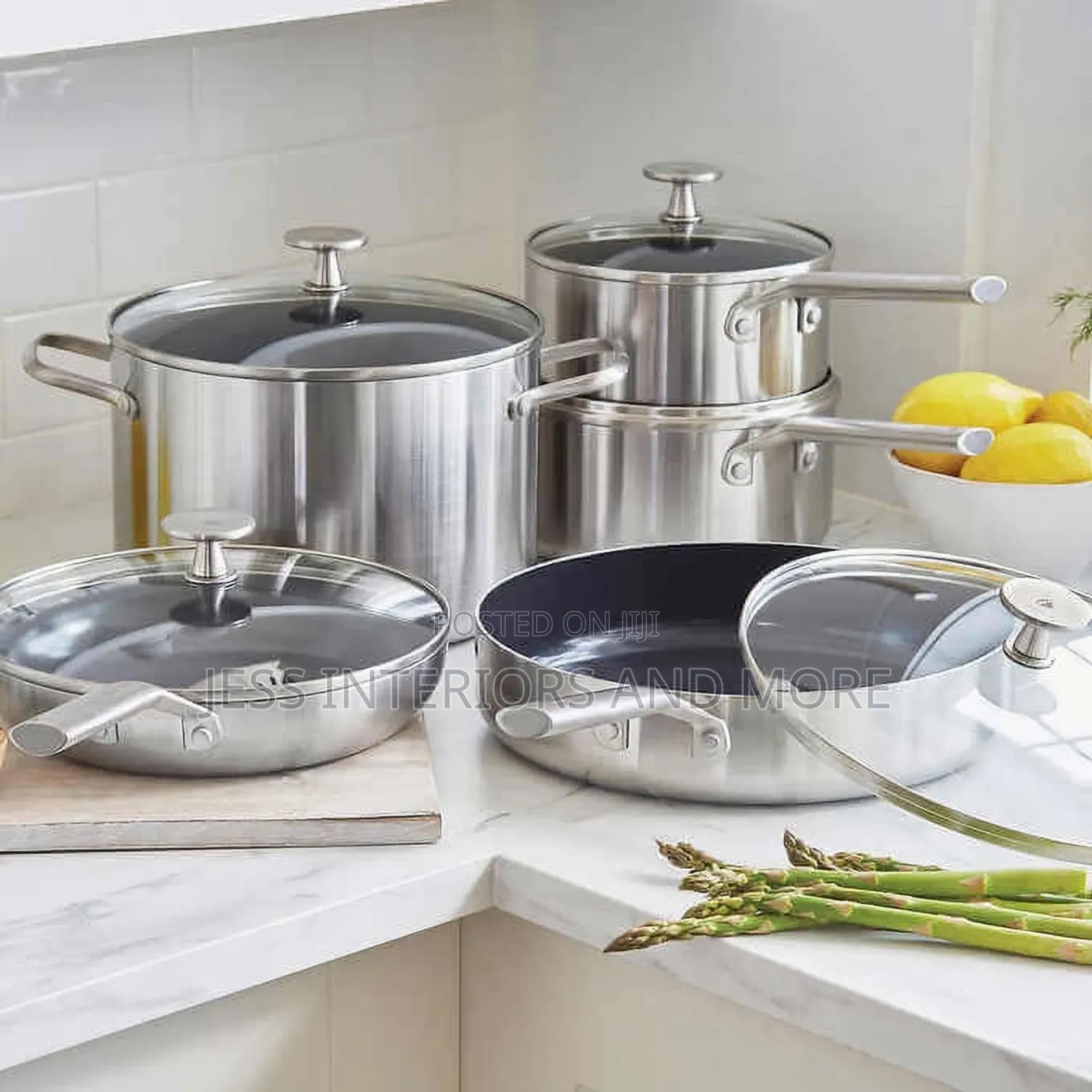 Blue Diamond Non-Stick Stainless Steel Cookware Set 10-Piece