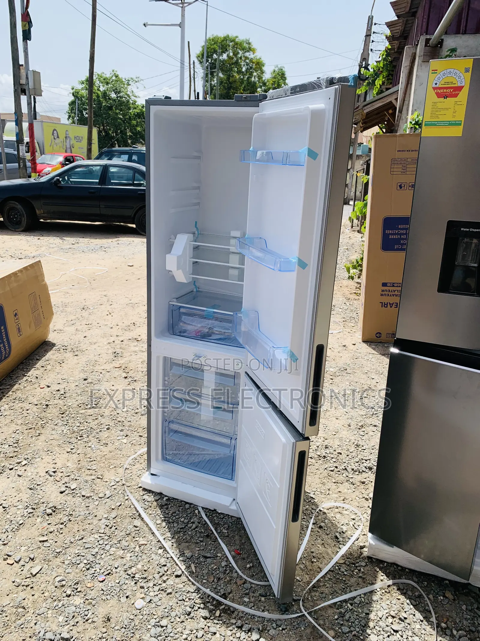 High Quality Pf-406b-2b Double Door Fridge Pearl