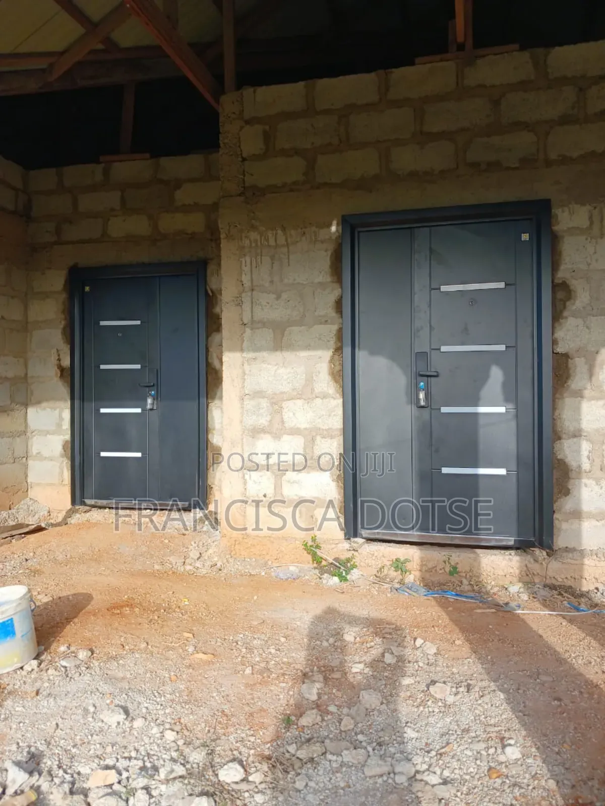 Strong One N Half Security Door With Handle Handle and Lock