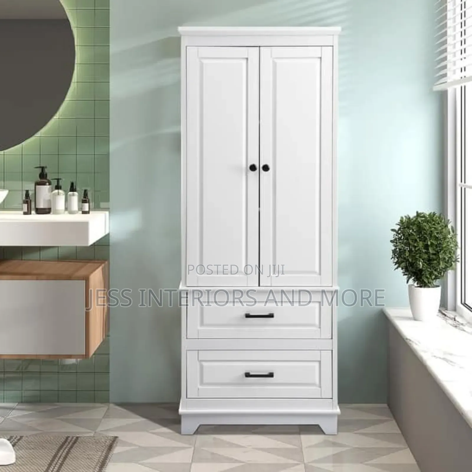 Freestanding Bathroom Cabinet With 2 Drawers