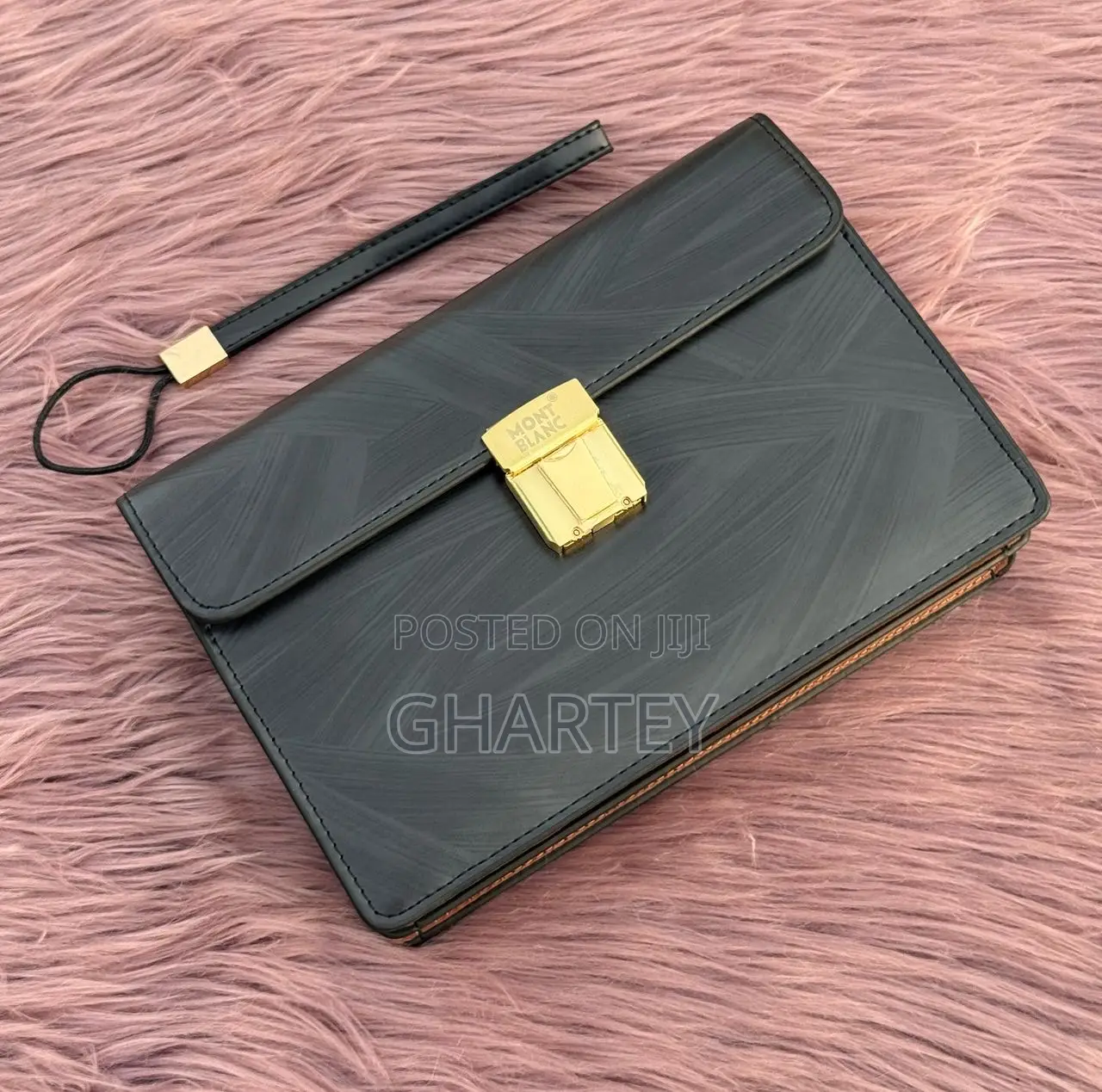 Men’S Mont Blanc Multiple Compartments Leather Shane Bag
