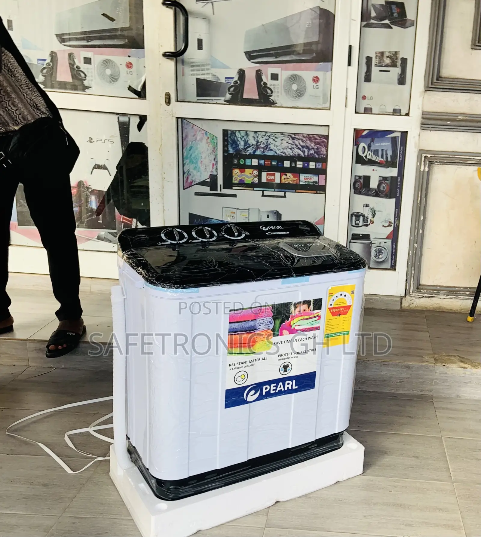 Perfect Twintub Pearl 10kg Semiauto White Washer
