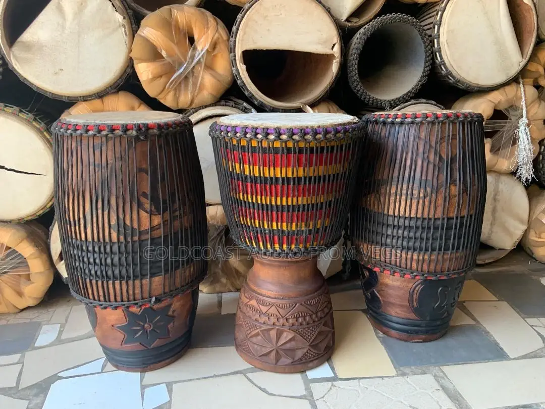 Kpalogo 3 Set With Djembe (Cow Skin)