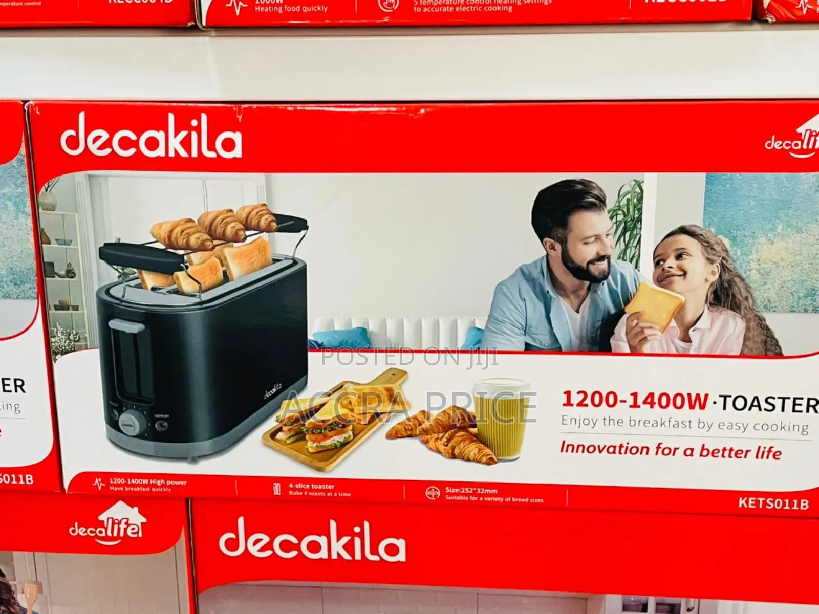 Decakila Toaster 1200- 1400w Makes Breakfast Easier