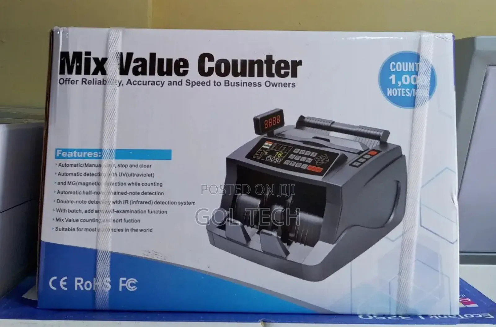 Bill Counting Machine Al-5500t Mix Value Counter, Money