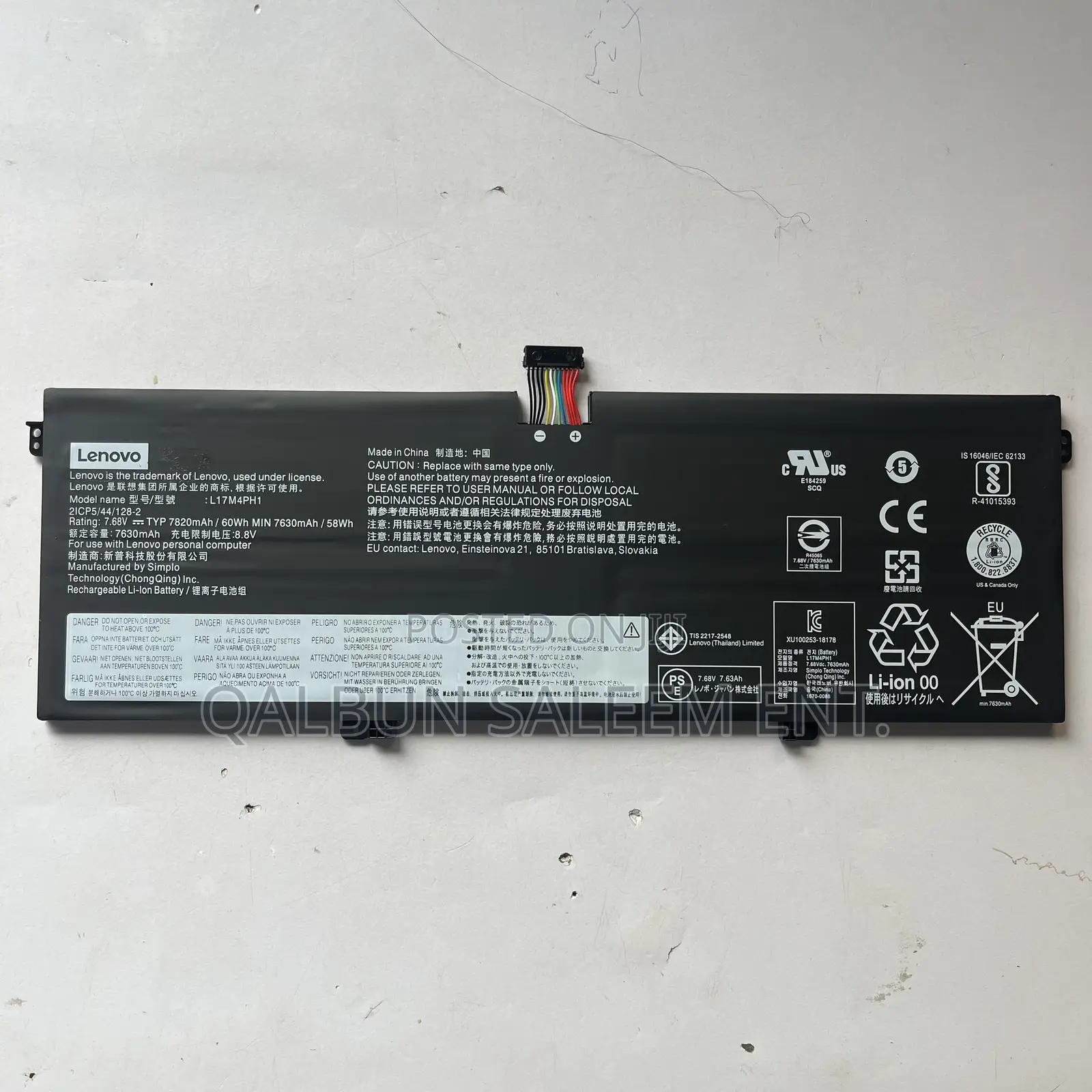 Lenovo L17m4ph1 Battery For Yoga 7pro Pro-13ikb C930 C930-13