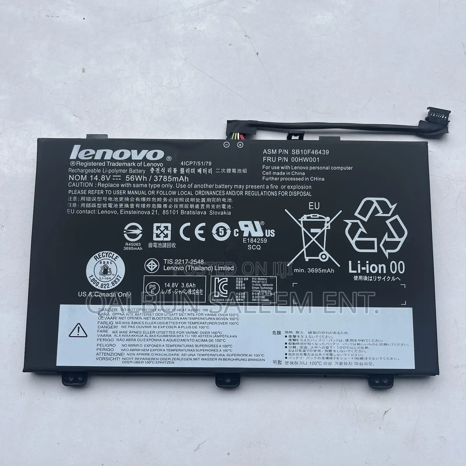 Lenovo 00hw001 Battery For Lenovo Thinkpad S3 Yoga 14 20dm