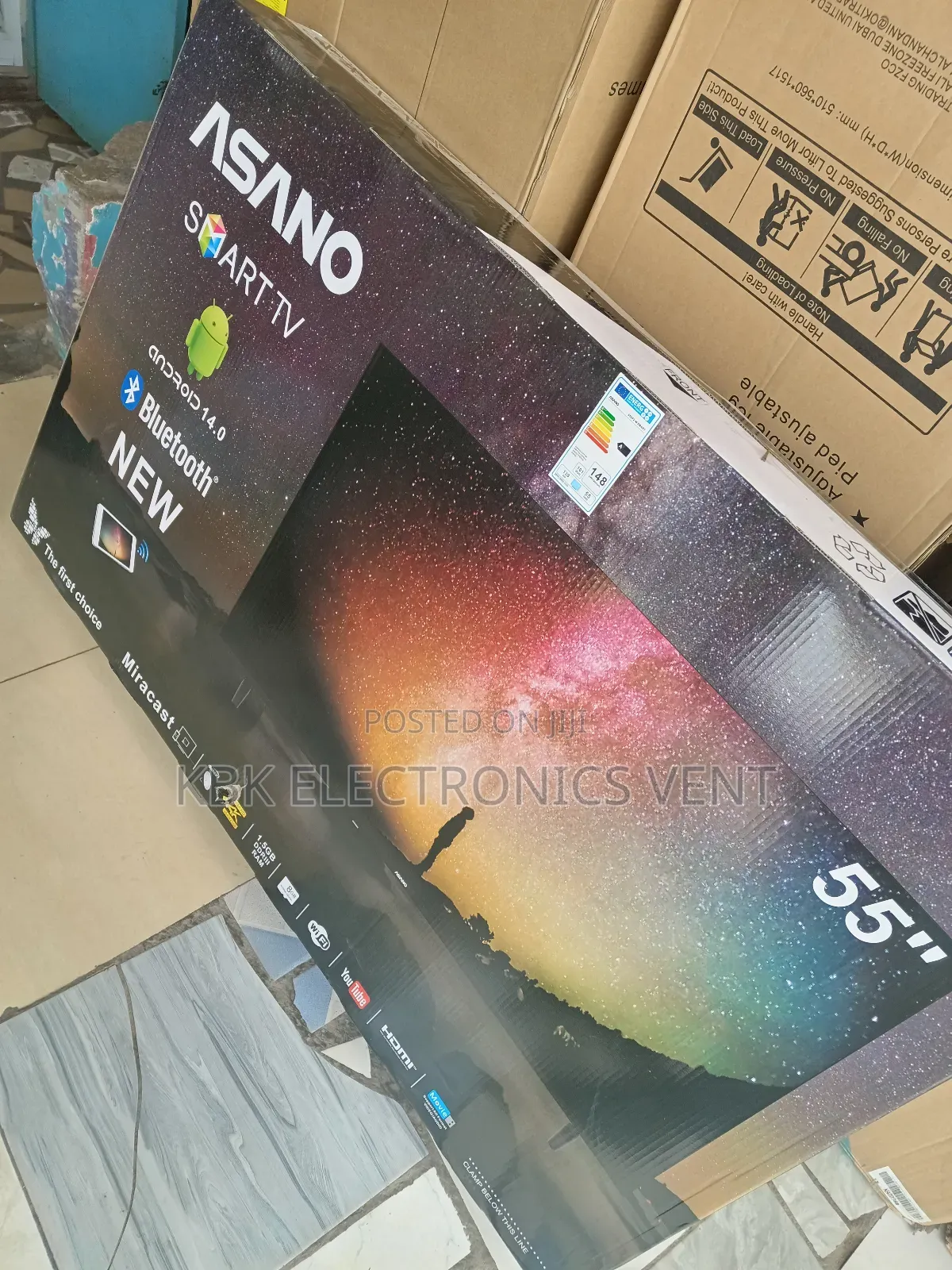 Asano 55" Smart Uhd 4k Android Satellite Digital Led Tv